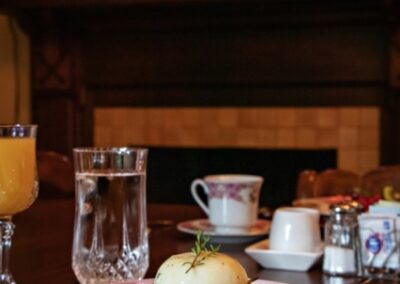 Four course chef prepared Gourmet breakfast.