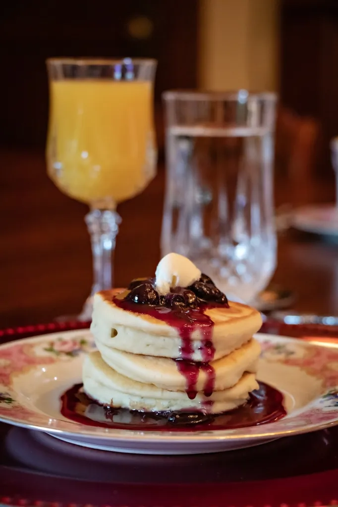 Fluffy pancakes at The Reynolds Mansion.